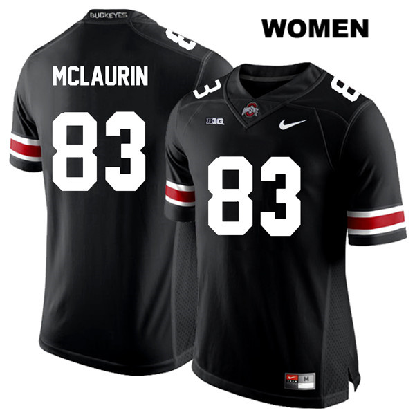 Ohio State Buckeyes Women's Terry McLaurin #83 White Number Black Authentic Nike College NCAA Stitched Football Jersey UH19E18HY